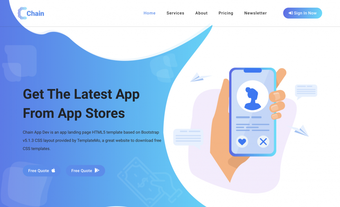 Chain – A free Bootstrap 5 Landing Page