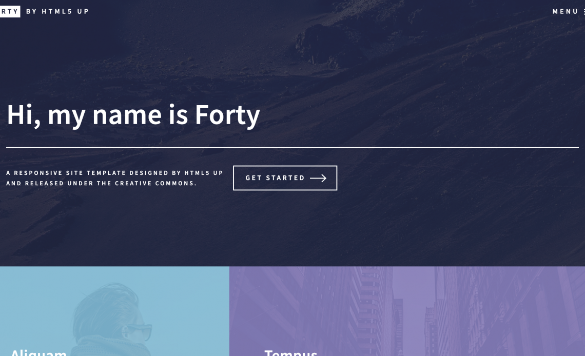 Forty – A Free Responsive Template for Bloggers