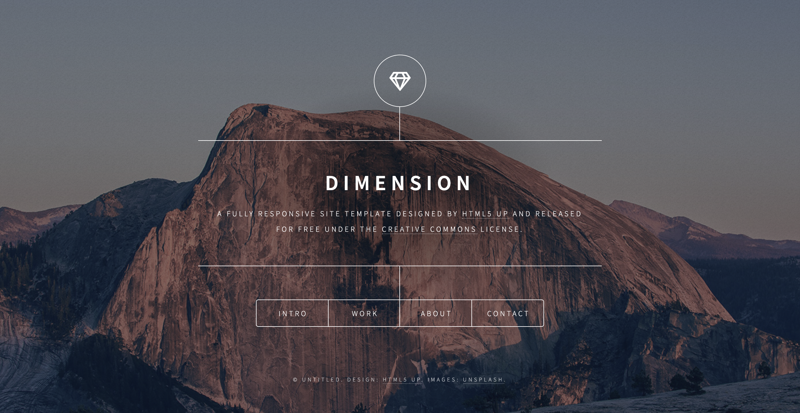 Dimension – A Fully Responsive One-Page Template