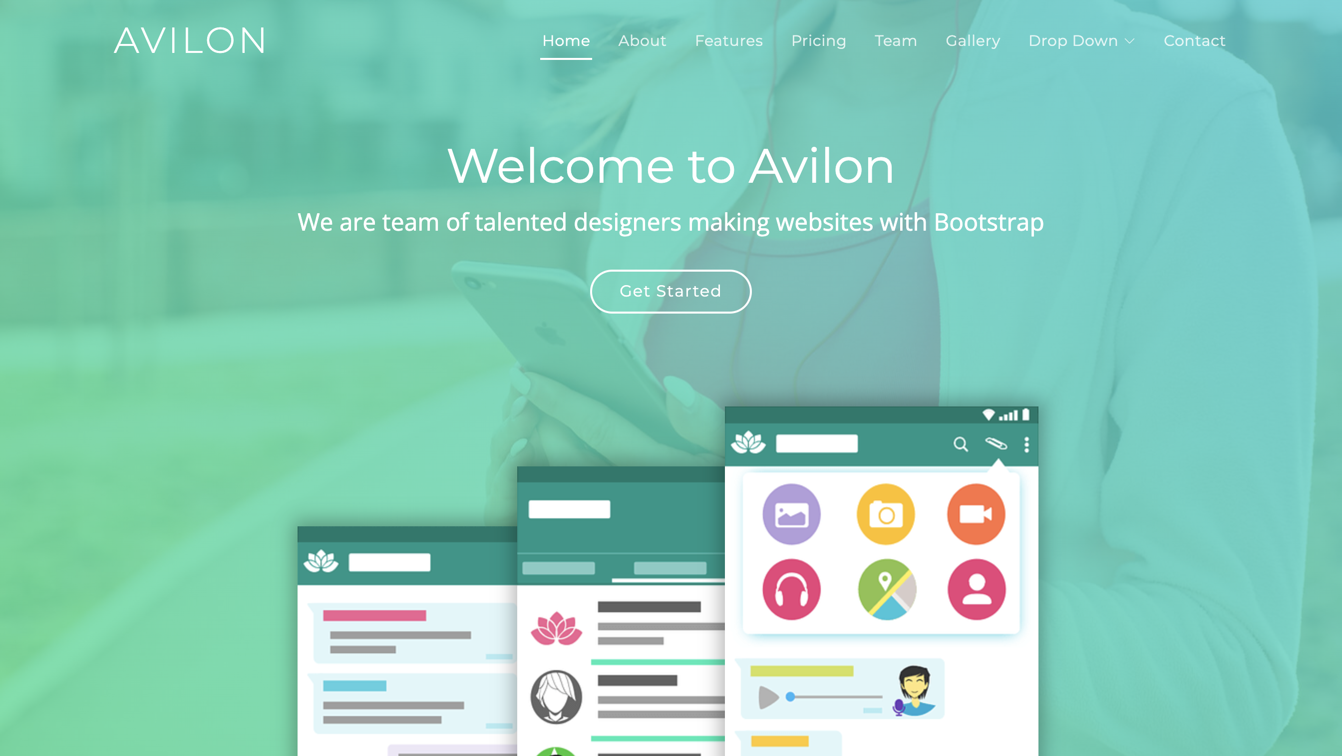 Avilon – A Simple Landing Page Template