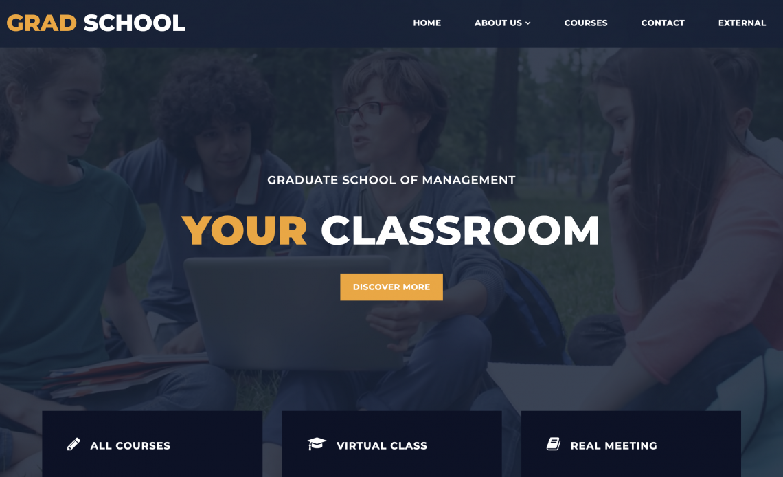 GradSchool – HTML Template for School