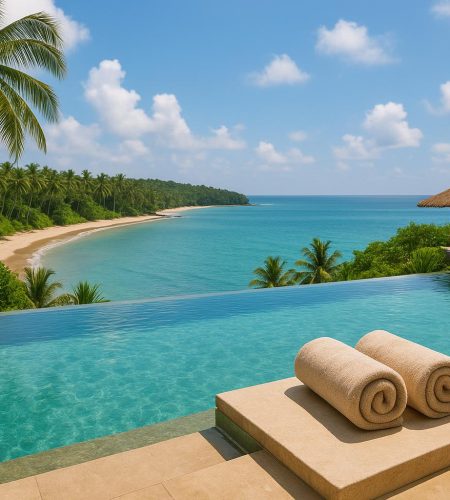 Scenic wellness retreat surrounded by nature, ideal for relaxation and mindful travel enthusiasts