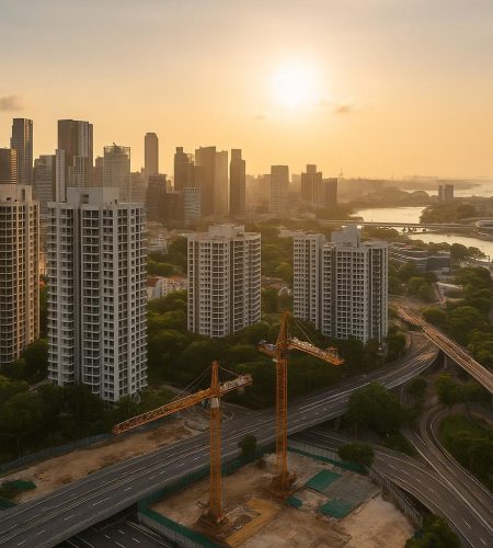 Singapore condo skyline highlighting land scarcity, urban planning, and property investment trends