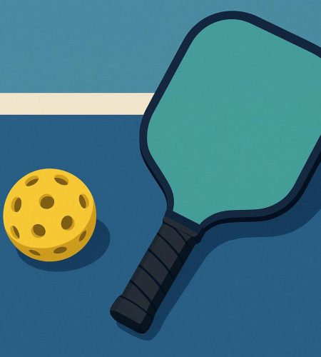 Pickleball court with paddle and ball highlighting accessibility and precision in the sport