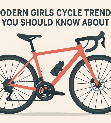 Trendy bicycles and stylish accessories reflecting modern cycling trends for girls