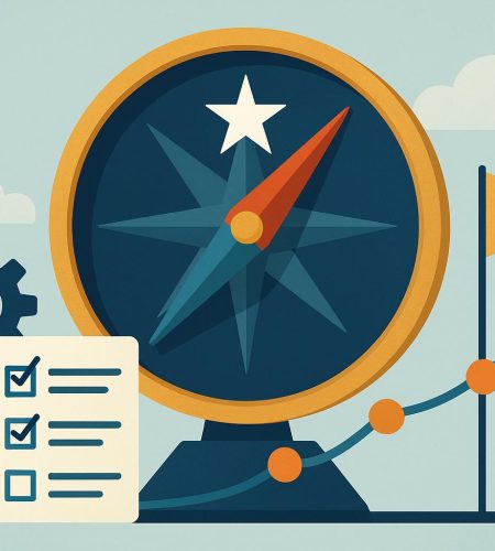 Compass guiding product management strategy towards North Star Metric for business growth
