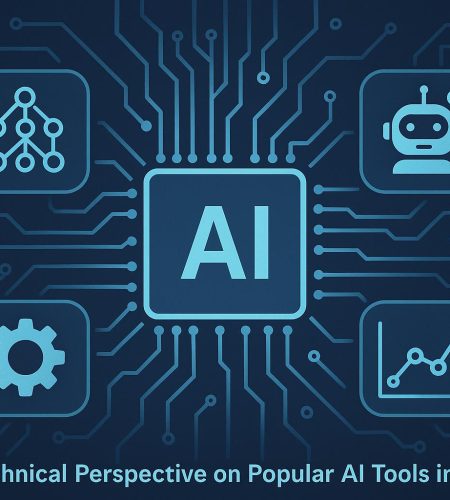 Illustration of advanced AI tools and technology interfaces from a technical viewpoint