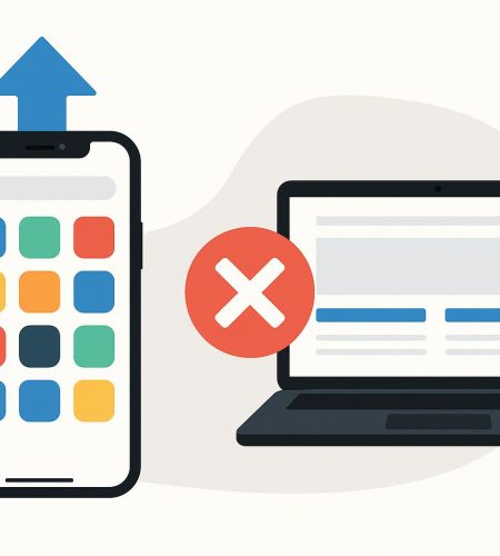 Small business owner using iOS app dashboard to manage online store instead of website